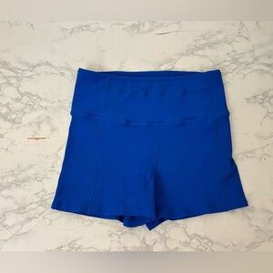 Forever 21 Pantone Blue ribbed bike shorts M activewear athletic exercise​